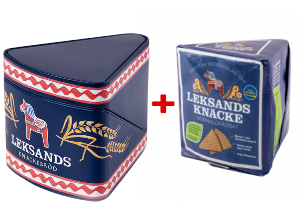Leksands Knäckebröd bewaarblik + 1 pak knäckebröd