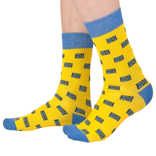 Zweedse vlaggetjes sokken (Tourist Socks/Svensk Husman)