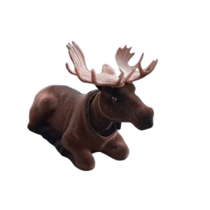 Bobble-Head (Wiebelhoofd) Eland donker bruin